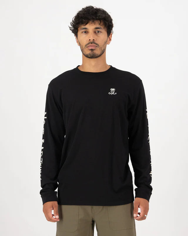 MONS ROYALE MENS ICON LONG SLEEVE - BLACK