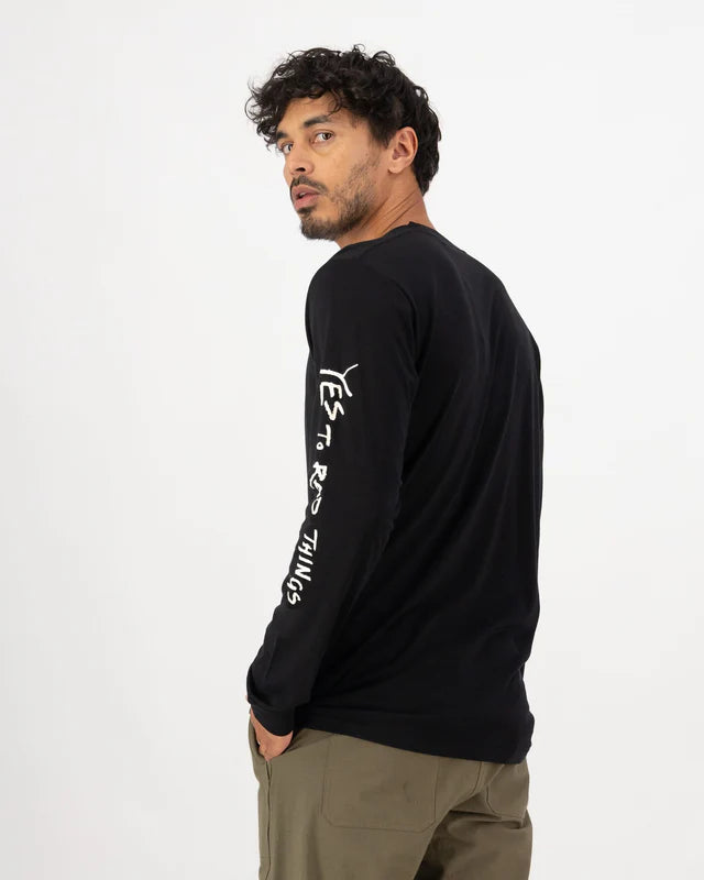 MONS ROYALE MENS ICON LONG SLEEVE - BLACK