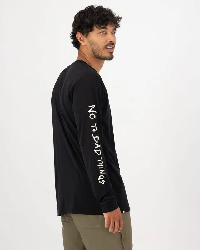 MONS ROYALE MENS ICON LONG SLEEVE - BLACK