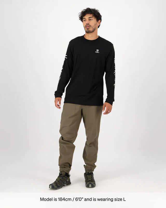 MONS ROYALE MENS ICON LONG SLEEVE - BLACK