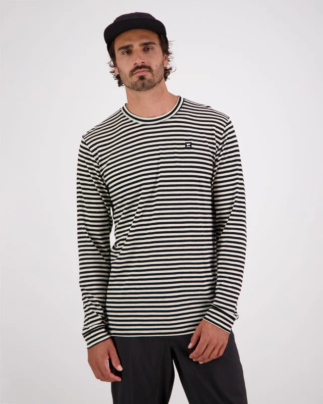 MONS ROYALE MENS ICON LONG SLEEVE - Mr Stripe