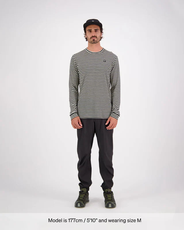 MONS ROYALE MENS ICON LONG SLEEVE - Mr Stripe