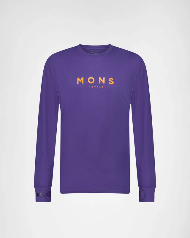 MONS ROYALE - Yotei Merino Classic Long Sleeve - VIOLET
