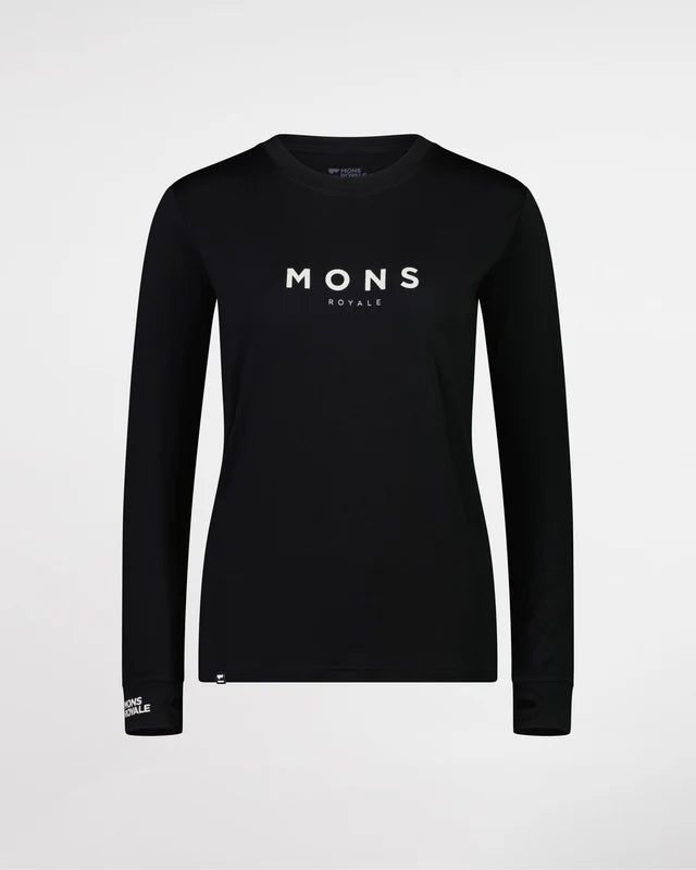 MONS ROYALE - Yotei Merino Classic Long Sleeve - BLACK