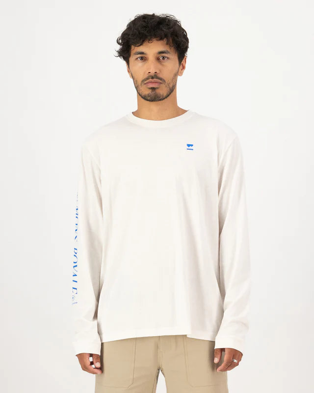 MONS ROYALE MENS YONDER LONG SLEEVE - Vintage White