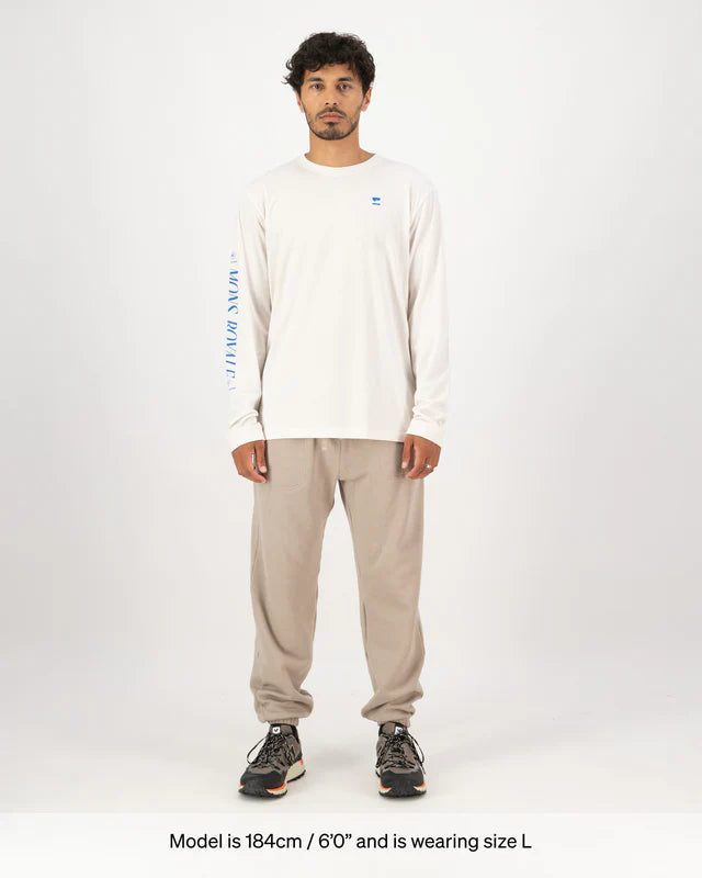 MONS ROYALE MENS YONDER LONG SLEEVE - Vintage White