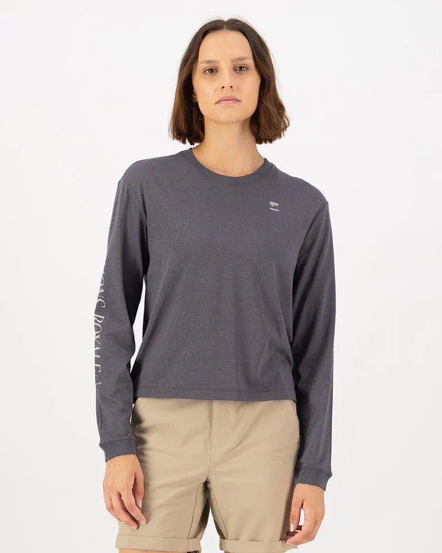 MONS ROYALE WOMENS YONDER LONG SLEEVE - Vintage Black