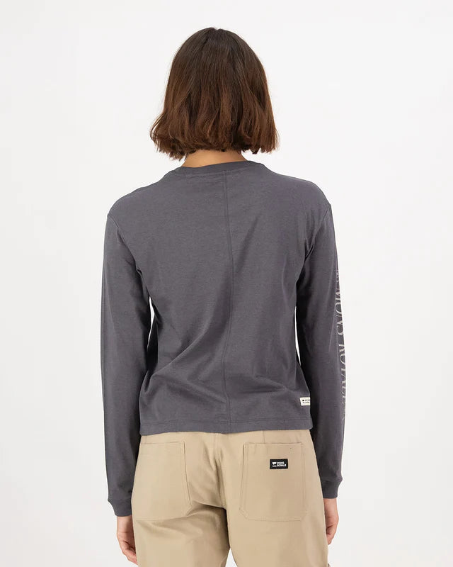 MONS ROYALE WOMENS YONDER LONG SLEEVE - Vintage Black