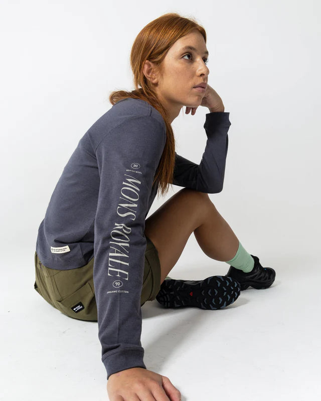 MONS ROYALE WOMENS YONDER LONG SLEEVE - Vintage Black