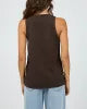 SILENT THEORY ELLIS VEST TOP - Chocolate
