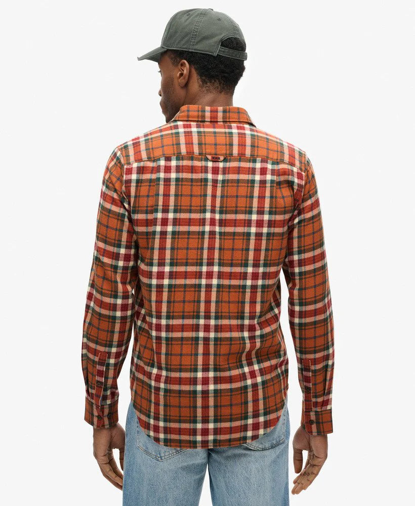 SUPERDRY LUMBERJACK SHIRT - OREGON CHECK ORANGE