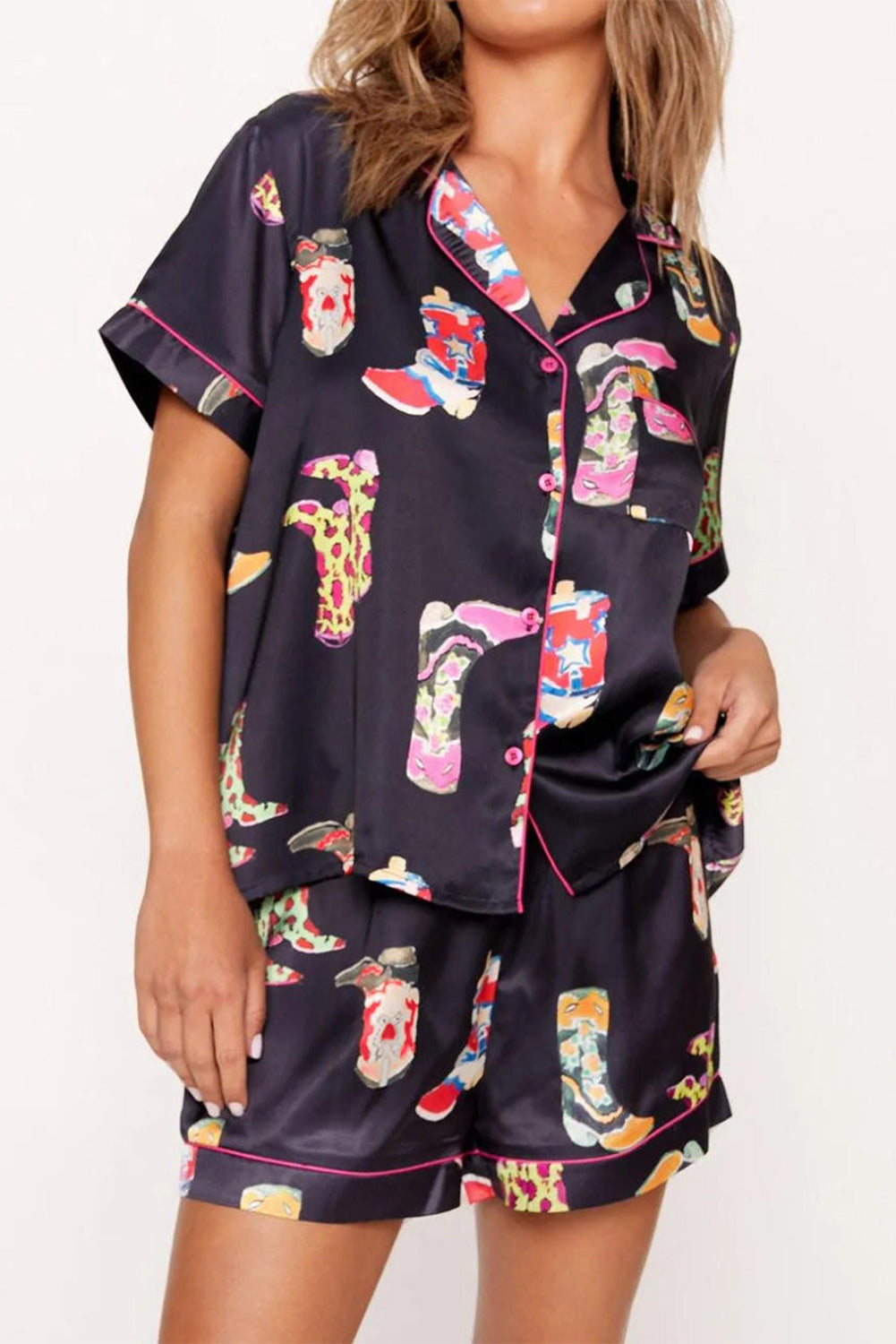 PRICKLE & POLLY Satin Western Boot Pjs