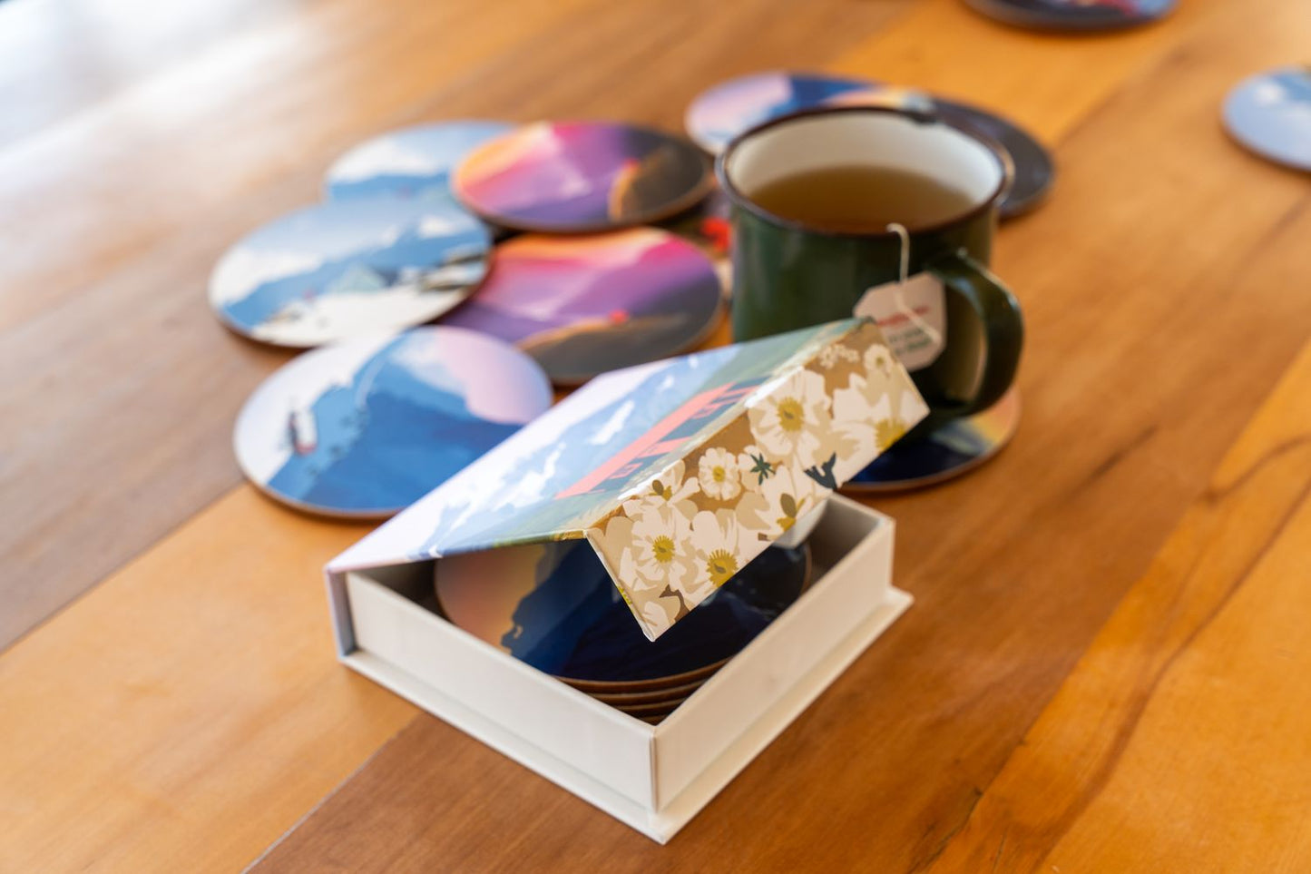 LOVE THY LAND - Backcountry Huts Coaster set