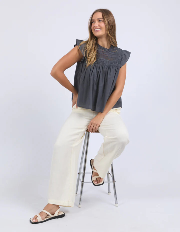 FOXWOOD ADELYN TOP - Charcoal