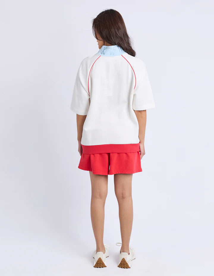 FOXWOOD PIPED ZIP - Vintage White