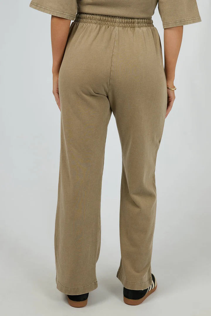 SILENT THEORY NARA WIDE LEG TRACKPANT - OLIVE