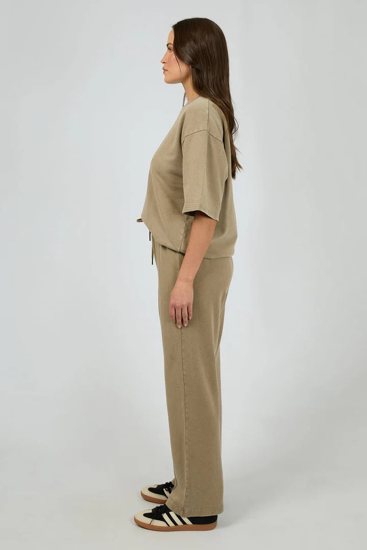 SILENT THEORY NARA WIDE LEG TRACKPANT - OLIVE