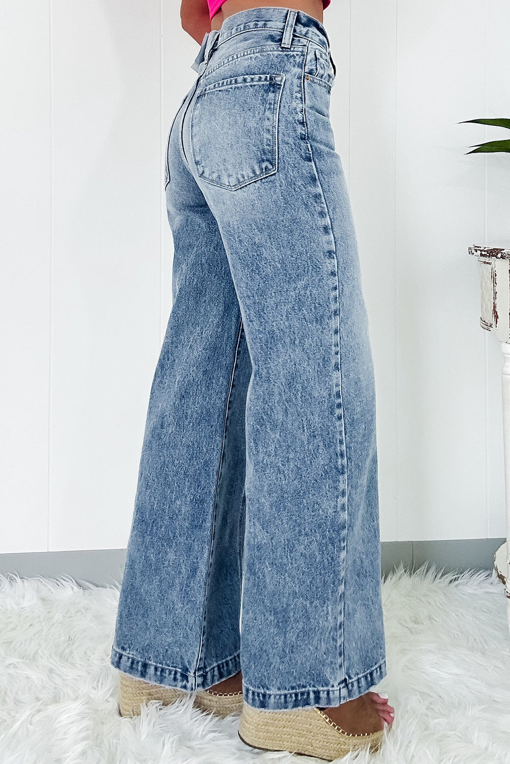 PRICKLE & POLLY - Acid Wash Wide Jean