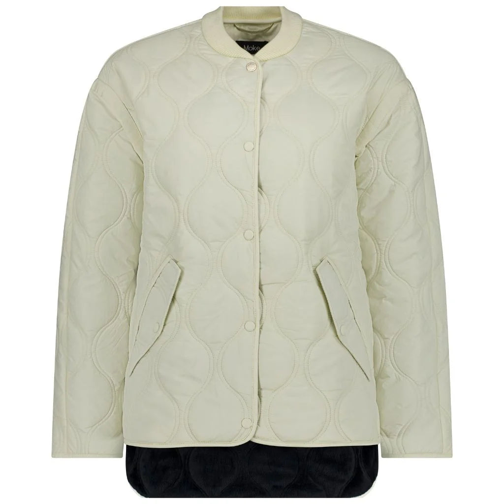 MOKE - Talei Women's Quilt Bomber - Cream