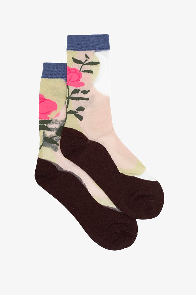 ANTLER SOCKS - BOURBON ROSE SOCK - SEMI SHEER