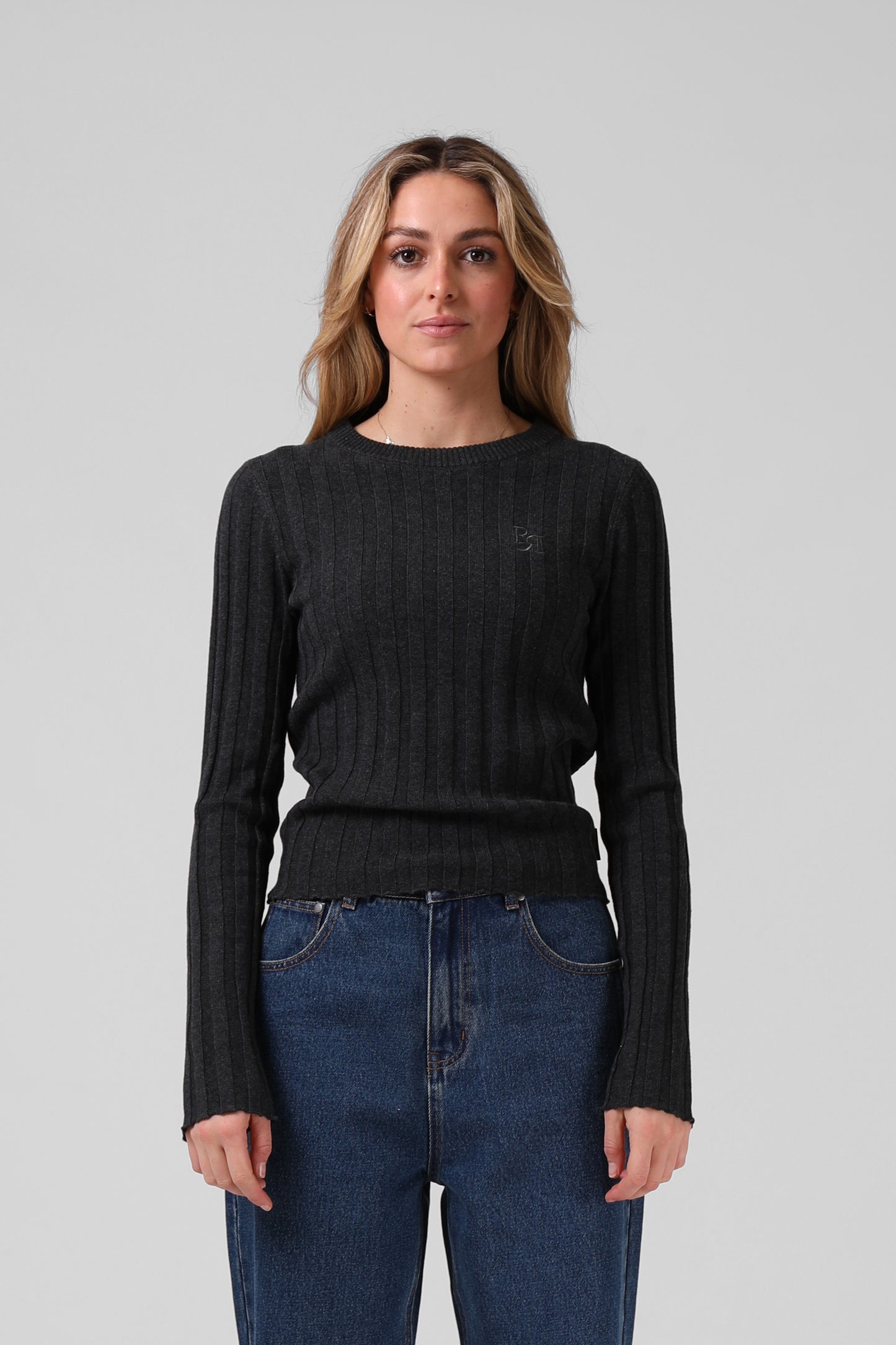 RPM KNITTED L/S - Black Marl