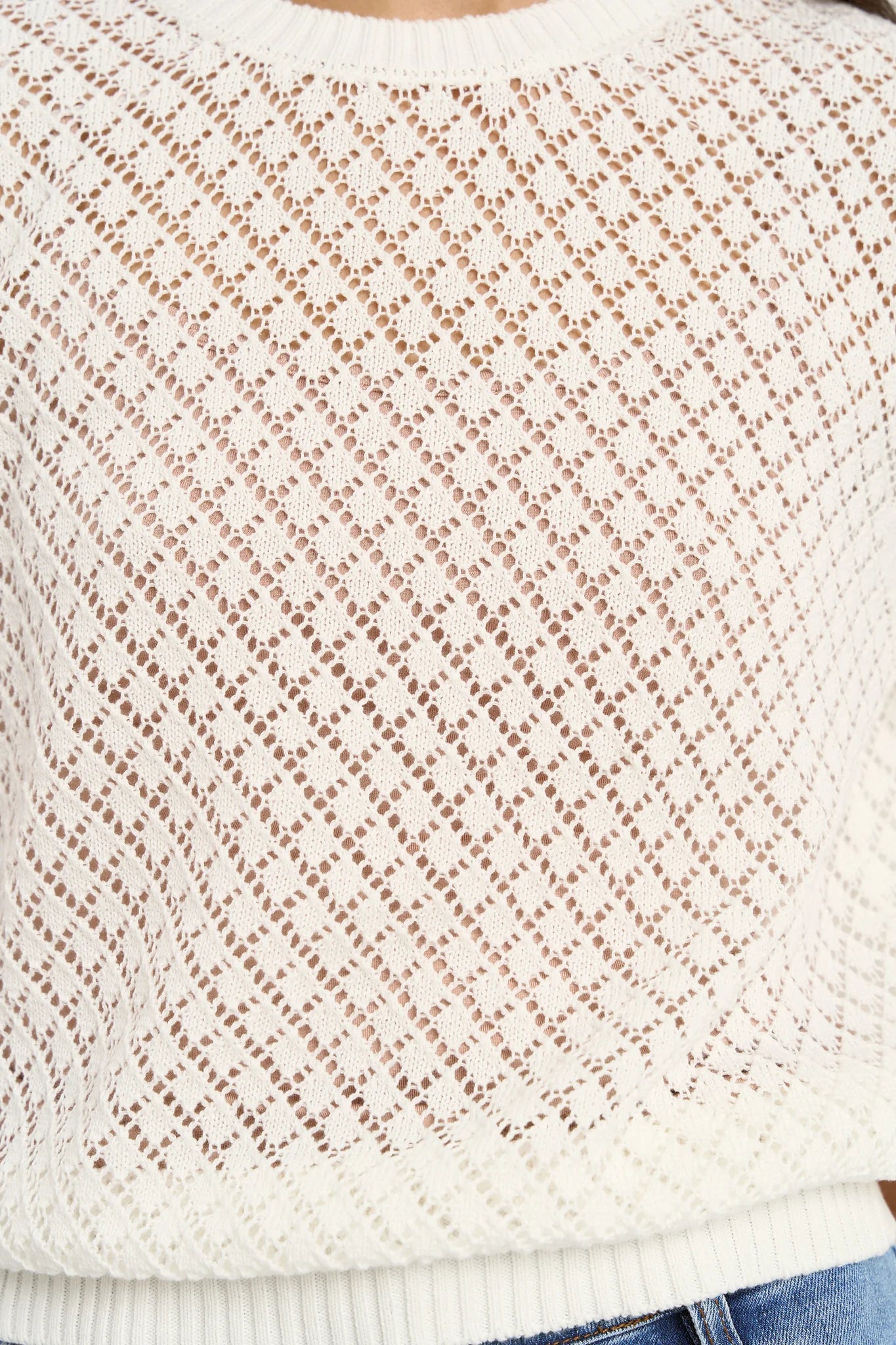 IVY + JACK DAPPLE KNIT TEE - Ivory