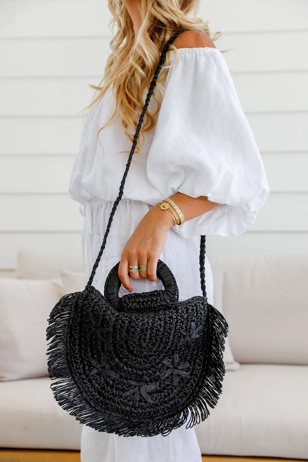 FREE SPIRIT - Woven Tote - Black