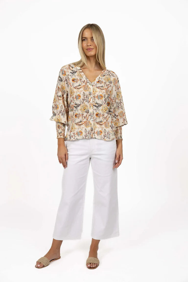 HUMIDITY FRANCES BLOUSE - Kaffir Print