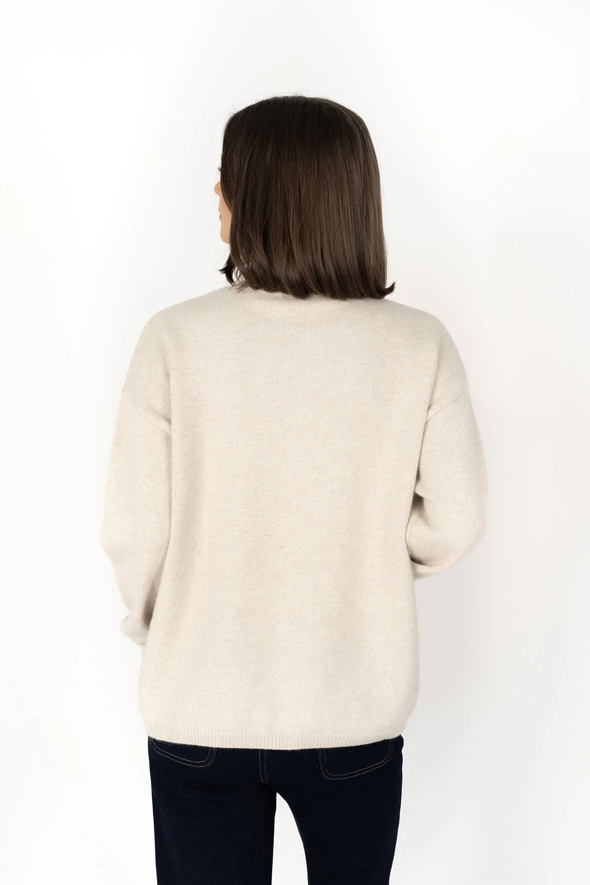 HUMIDITY KNOX ZIP SWEATER - Almond