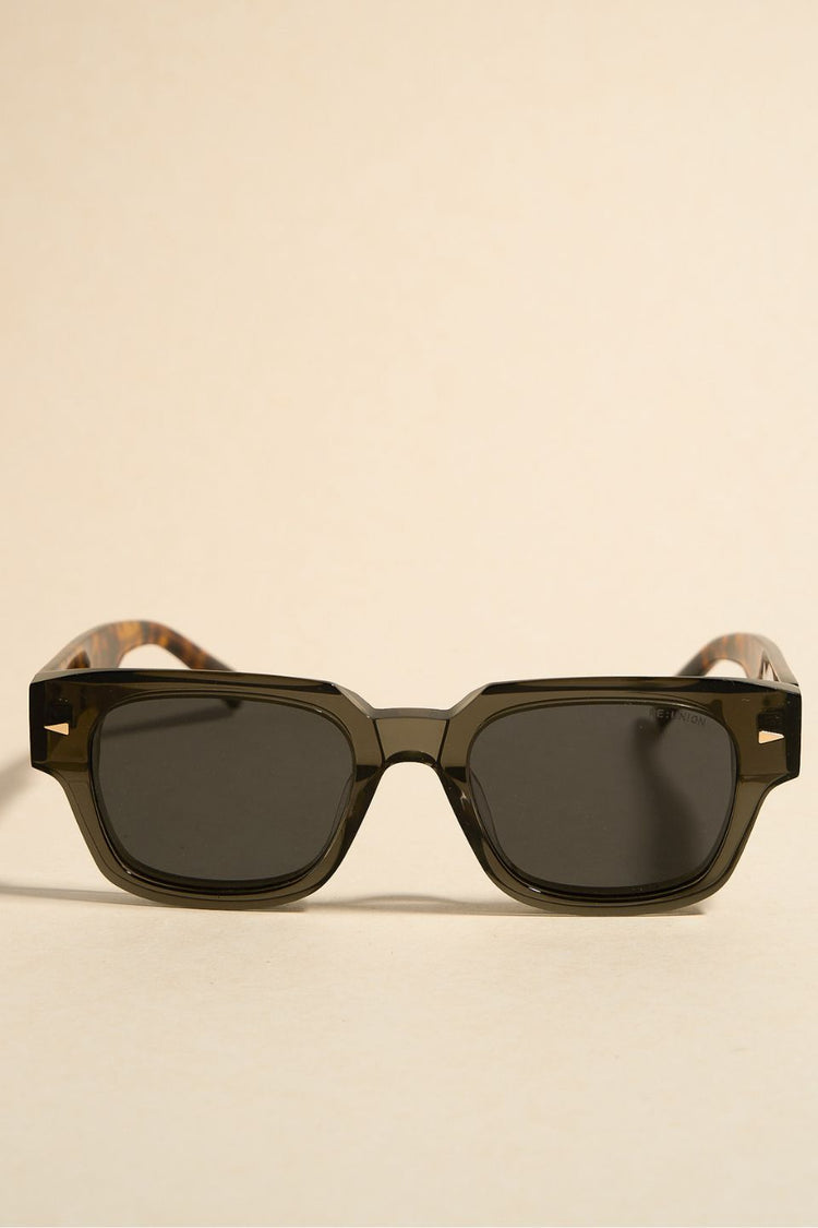 REUNION - Milano Grey Tort Arm Classic Stud Sunglasses