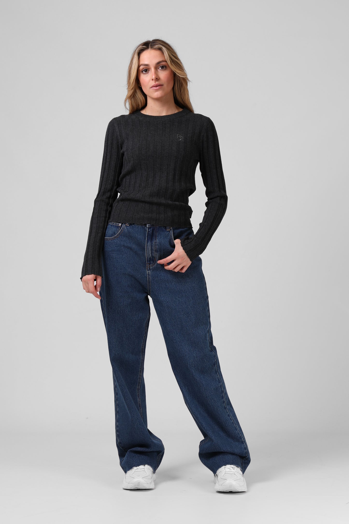 RPM KNITTED L/S - Black Marl