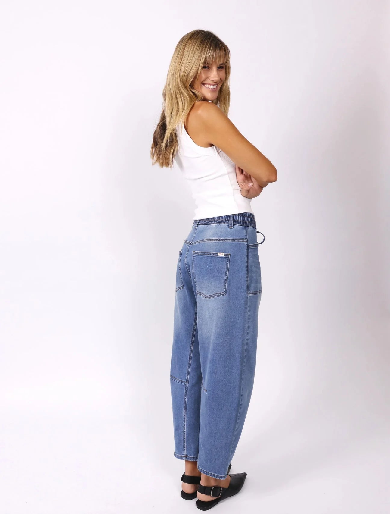 MONACO LEO BARREL JEANS - Blue