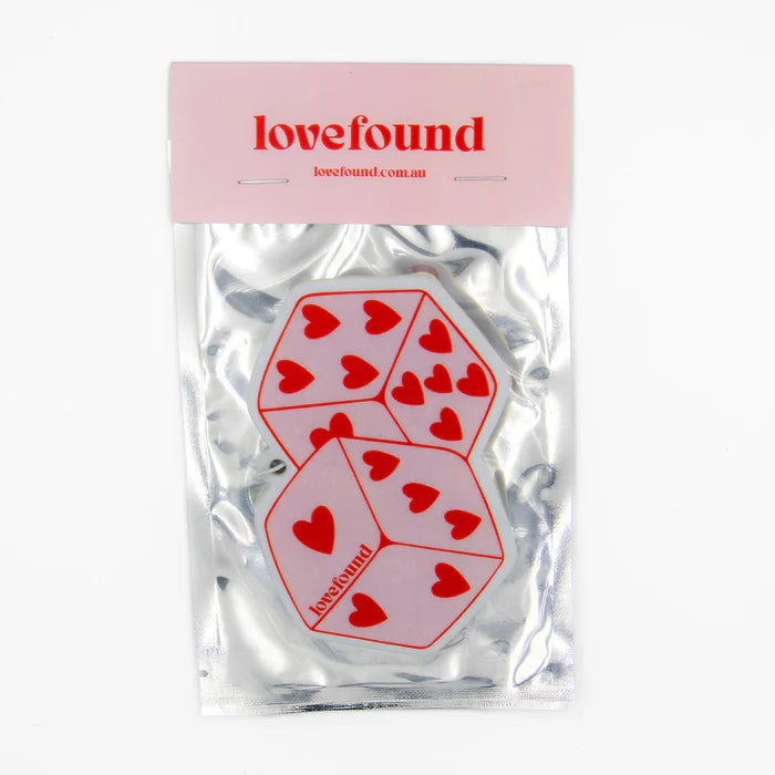 LOVEFOUND AIR FRESHENER - Love Game Dice Air Freshener