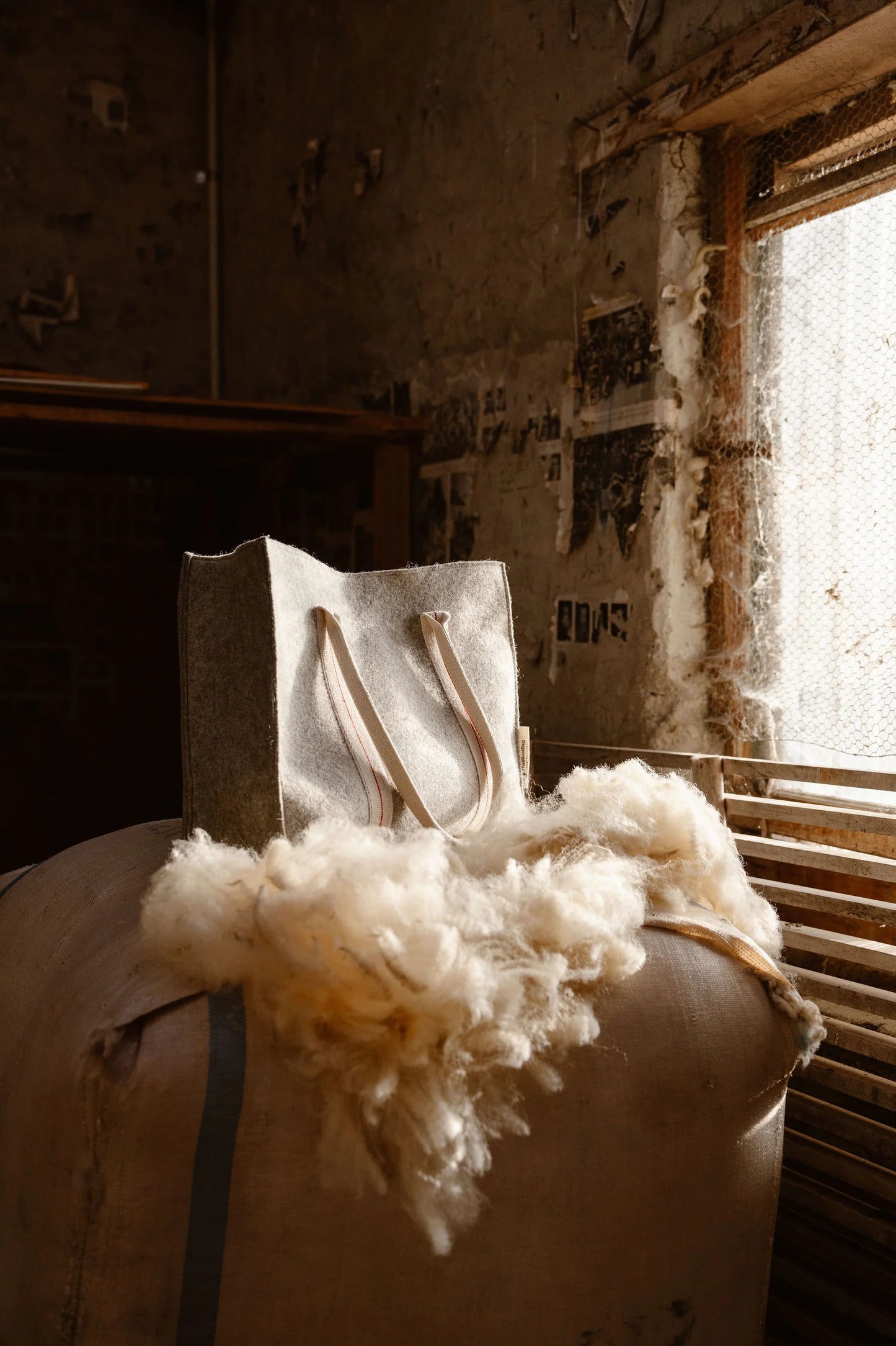 THE WOOL BAG - Forest Green Lining