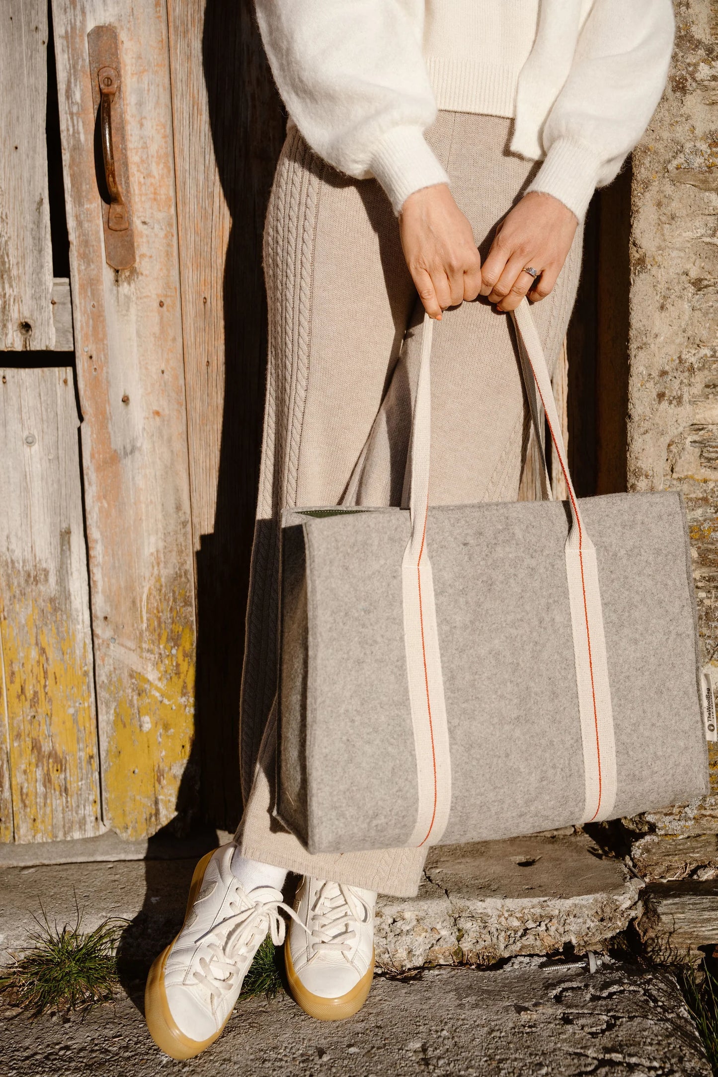 THE WOOL BAG - Forest Green Lining