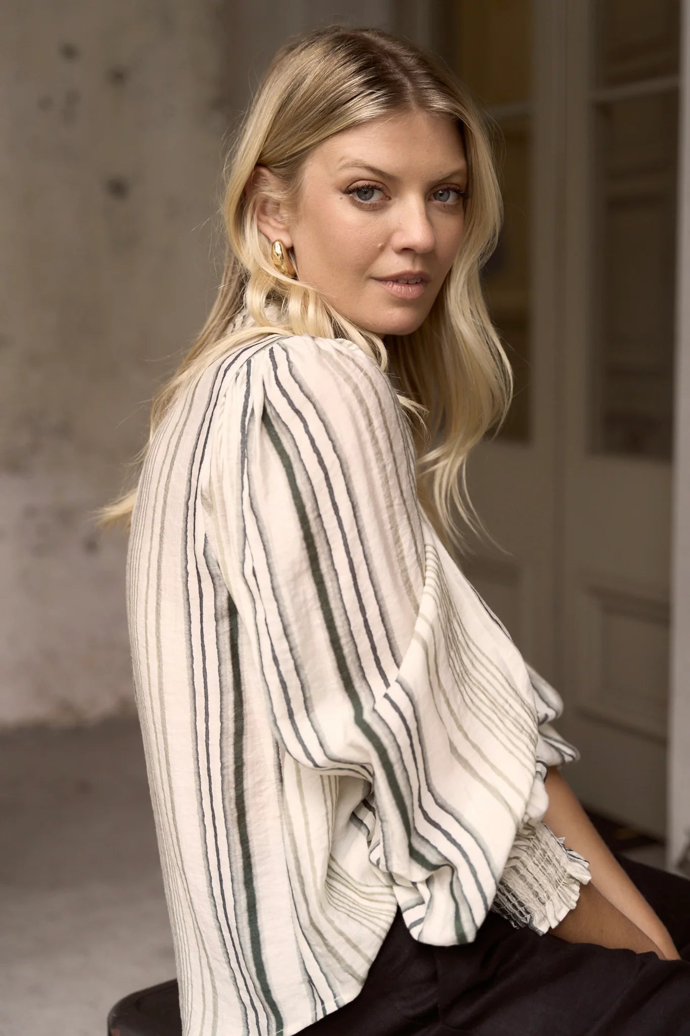 BY ROSA POET TOP - Forest Stripe