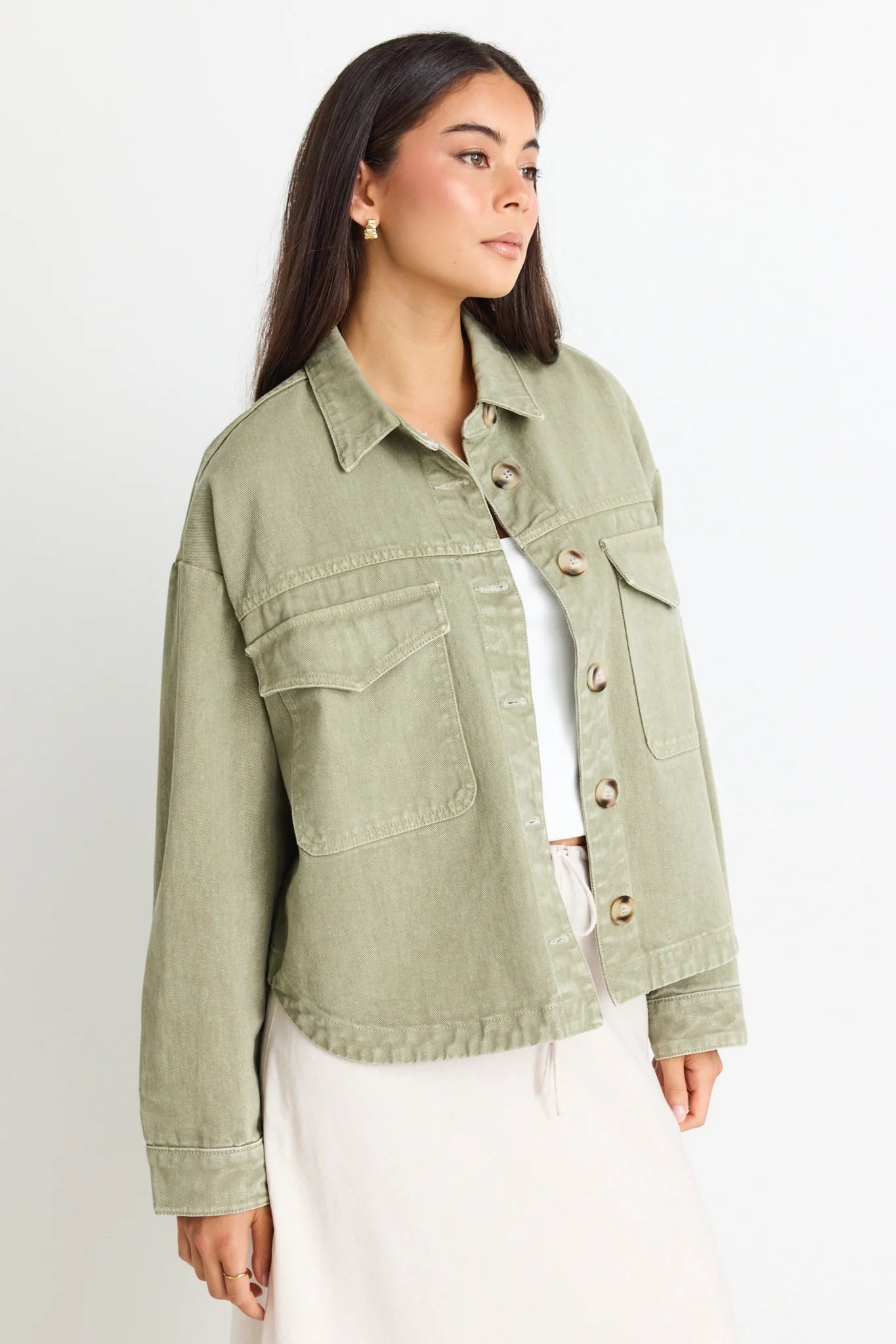 AMONG THE BRAVE ECHO DENIM JACKET - Khaki