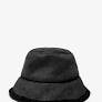 ANTLER SHERPA BUCKET HAT - Black