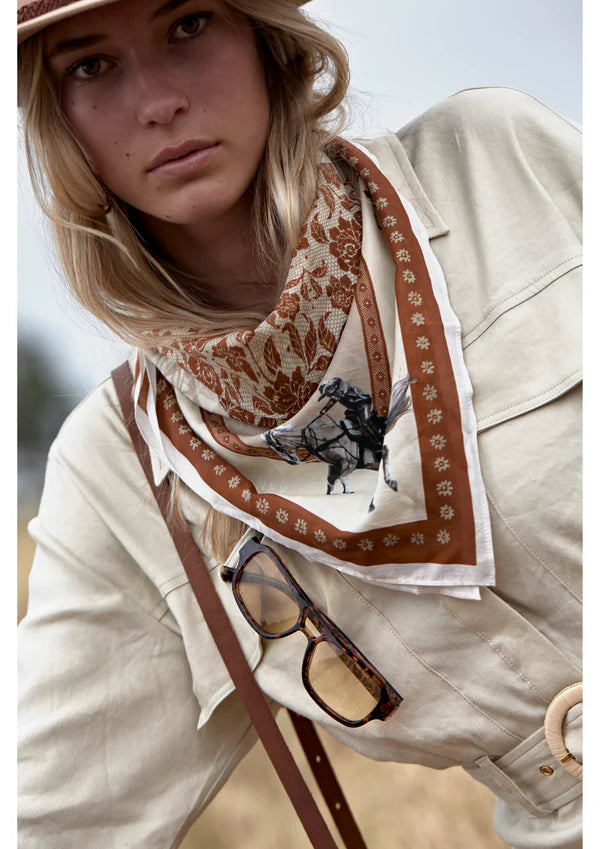 FAR MER BY WHITNEY COTTON BANDANA - PAISLEY PALOMINO