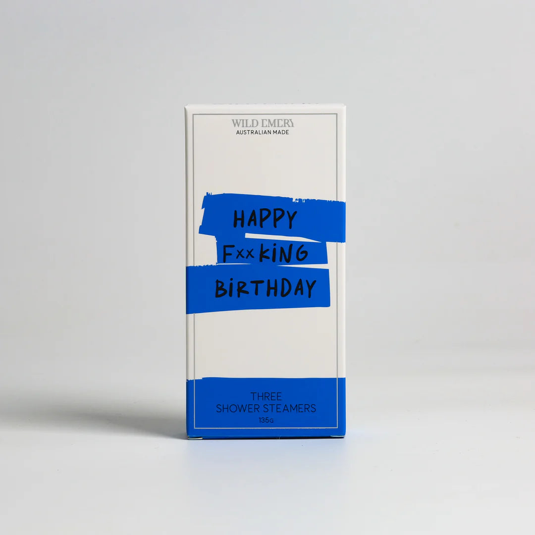WILD EMERY THREE SHOWER STEAMERS - HAPPY BIRTHDAY