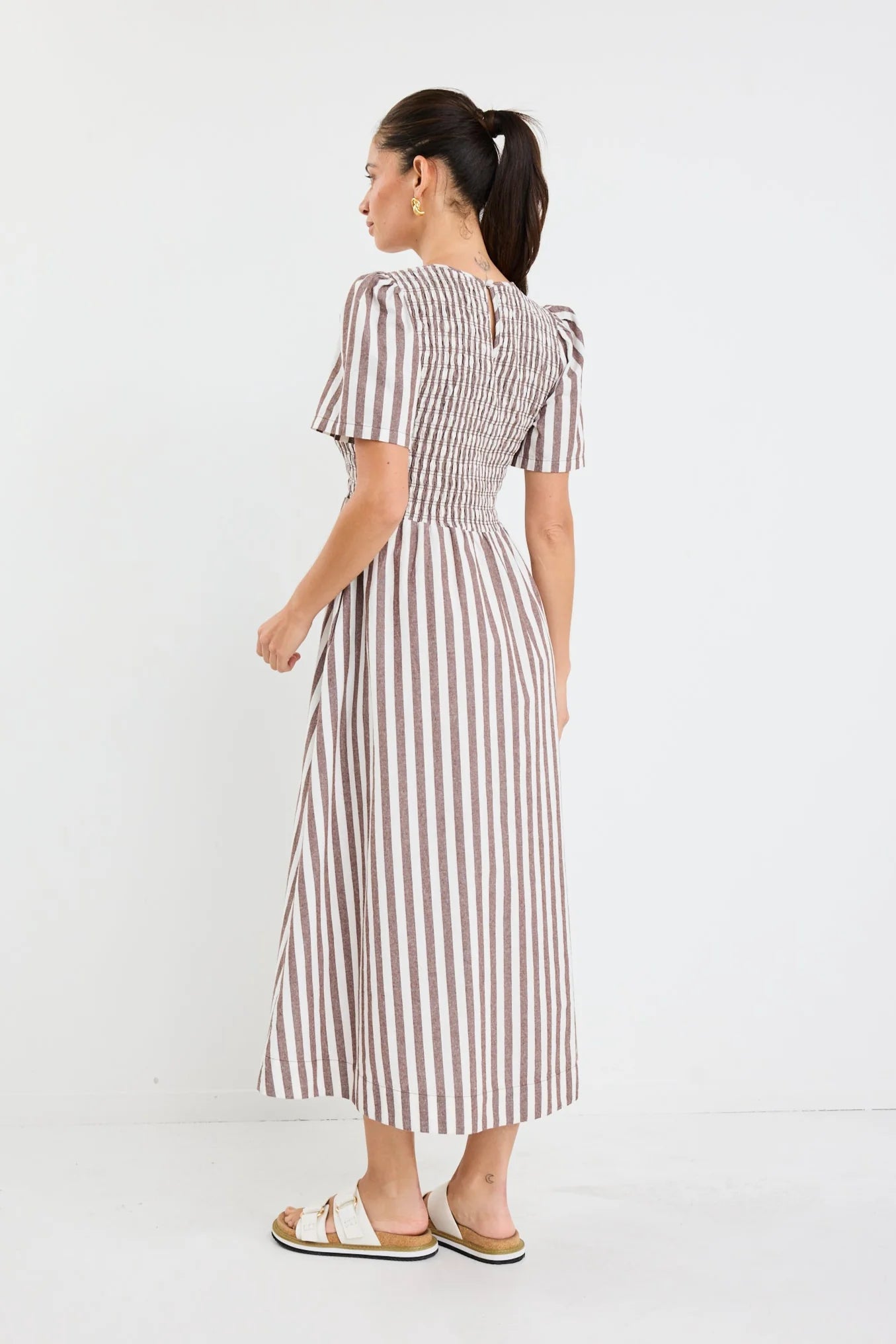 RE:UNION WREN MIDI DRESS - Chocolate