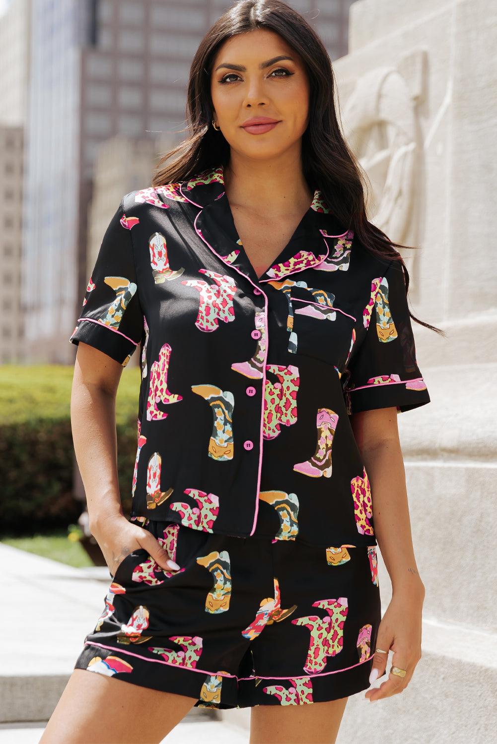 PRICKLE & POLLY Satin Western Boot Pjs