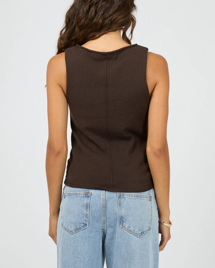 SILENT THEORY ELLIS TANK TOP - Chocolate