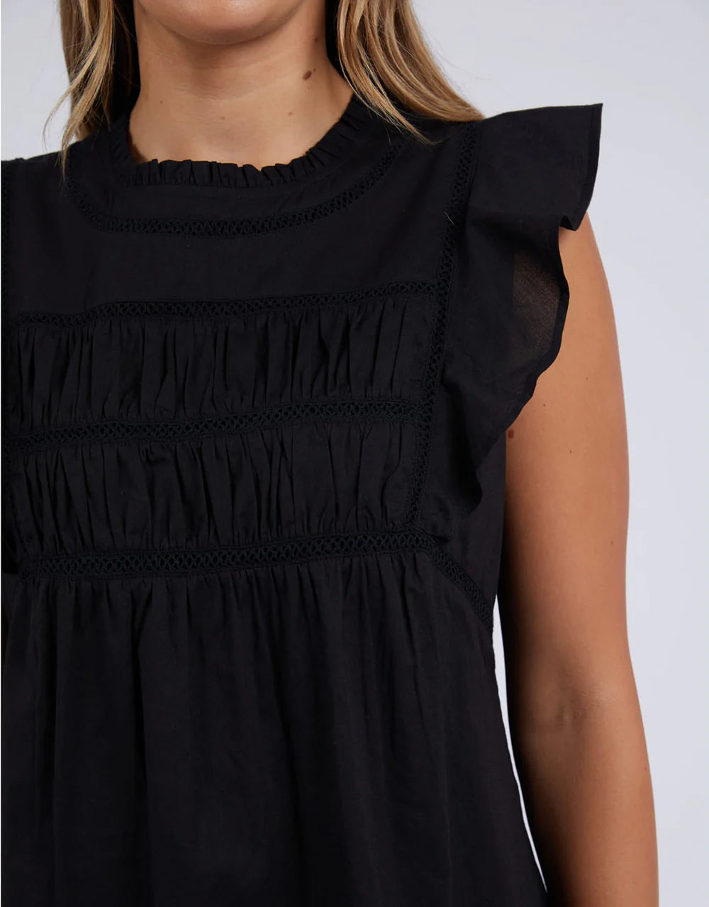FOXWOOD FREYA TOP - BLACK