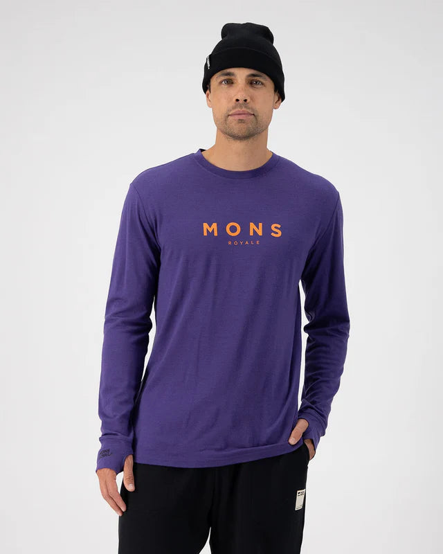MONS ROYALE - Yotei Merino Classic Long Sleeve - VIOLET