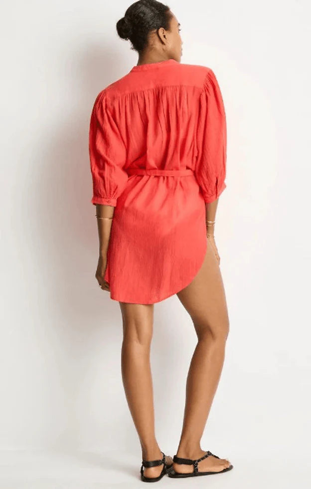 SEA LEVEL SALT BOHO SHIRT - Red