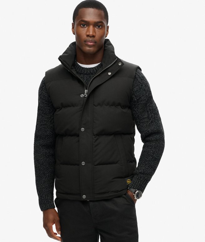 SUPERDRY NON HOODED EVEREST GILET - Black