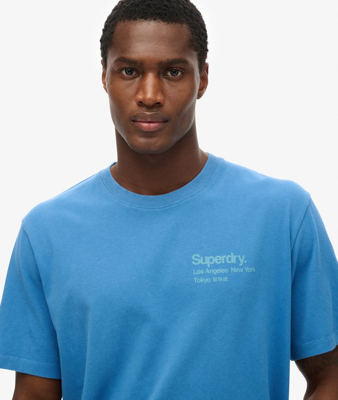 SUPERDRY CORE LOGO CITY TEE - Monaco Blue