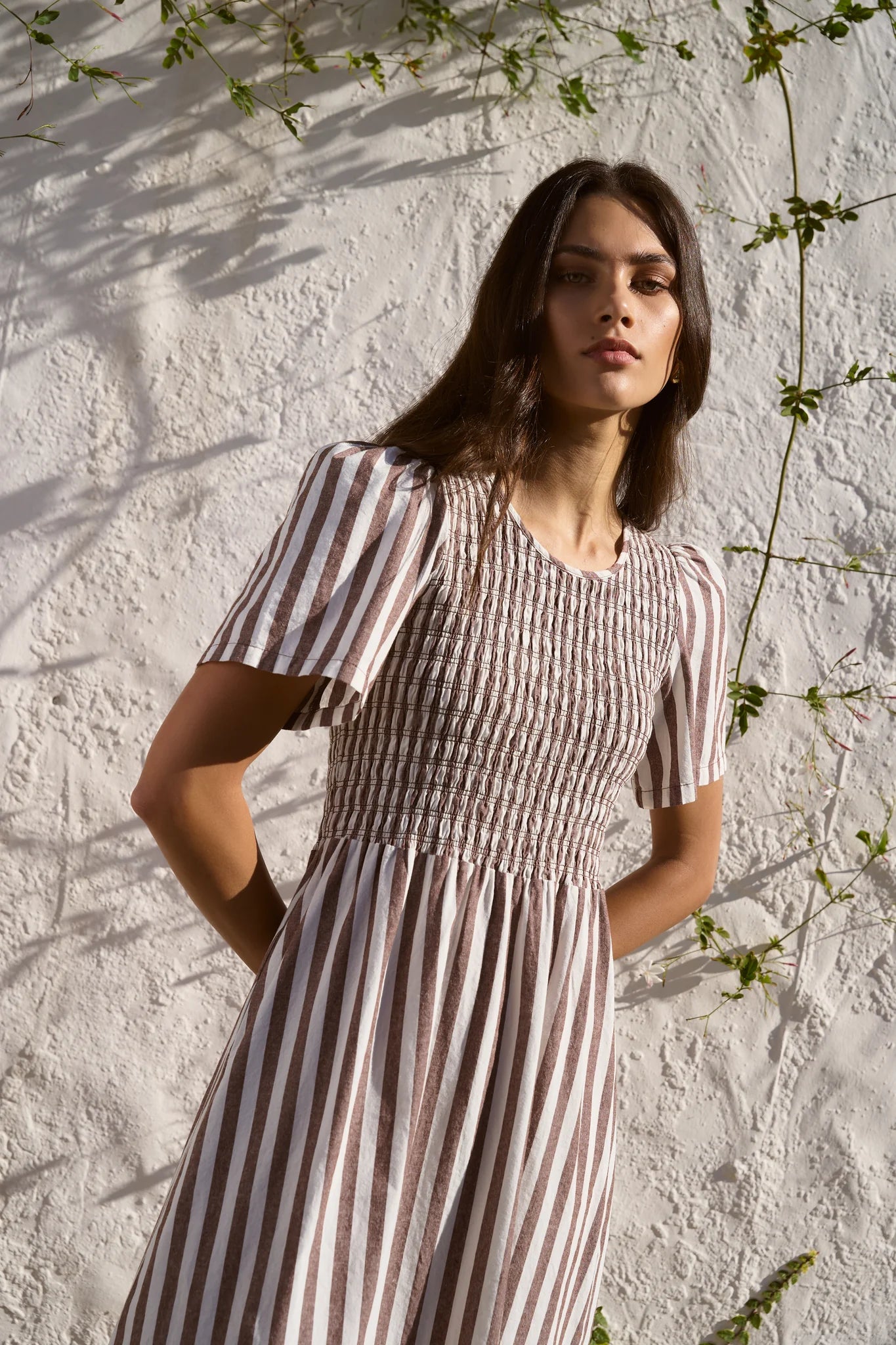 RE:UNION WREN MIDI DRESS - Chocolate