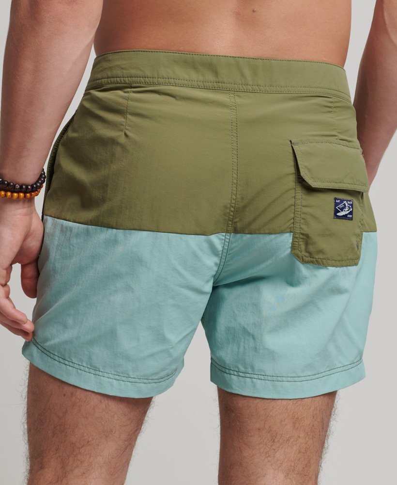 SUPERDRY VINTAGE BOARDSHORT - Olive Khaki / Fresh Mint
